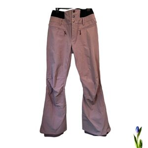 Roxy Rising High Snow Pants Pink and Black Buttoned XL